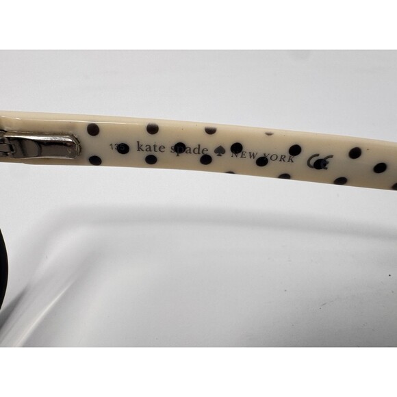 Kate Spade Tattie BY20 Eyeglass Frames Only 51-17-135 Black Cream Polka Dot Case main image 7